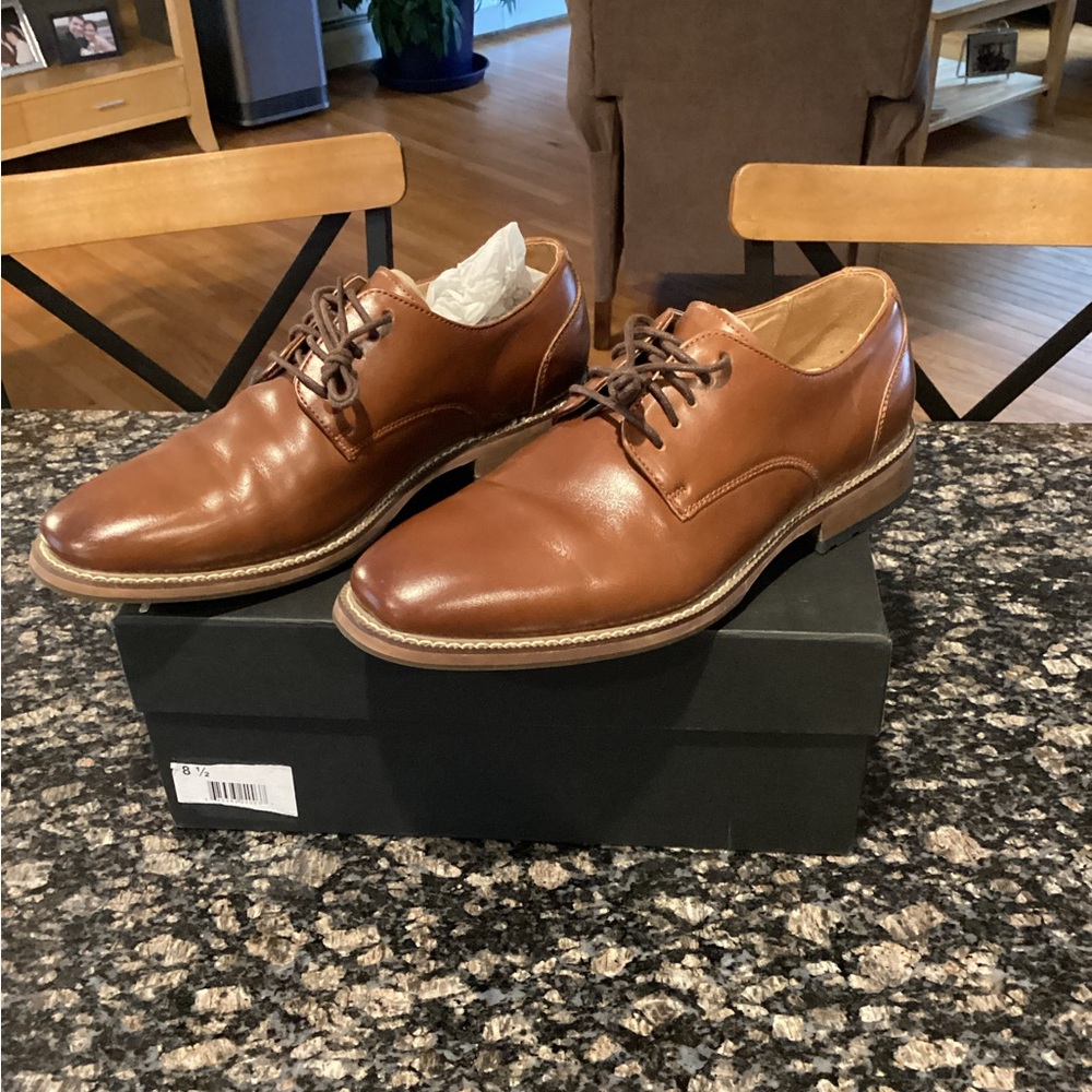 ALMOST NEW Joseph Abboud Men's Brown Leather Dress Shoes 8.5M